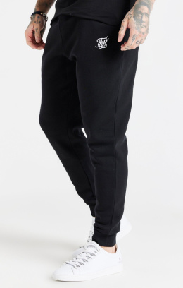 Męskie spodnie Siksilk Black Essential Cuffed Jogger